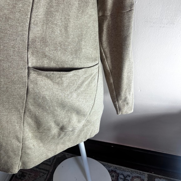 Pact Women Organic Cotton Open Front Airplane Cardigan Tan XS Oversized Minimal - Picture 5 of 12